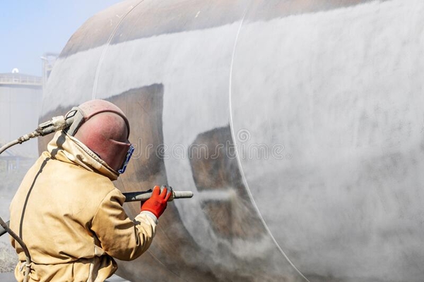 Sand Blasting for Boat