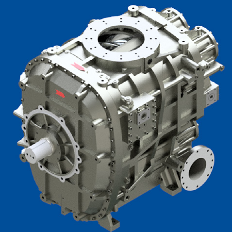 Two-stage compression, energy saving up to 15% compared to single stage