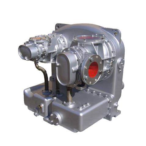 Dry type two stage air end